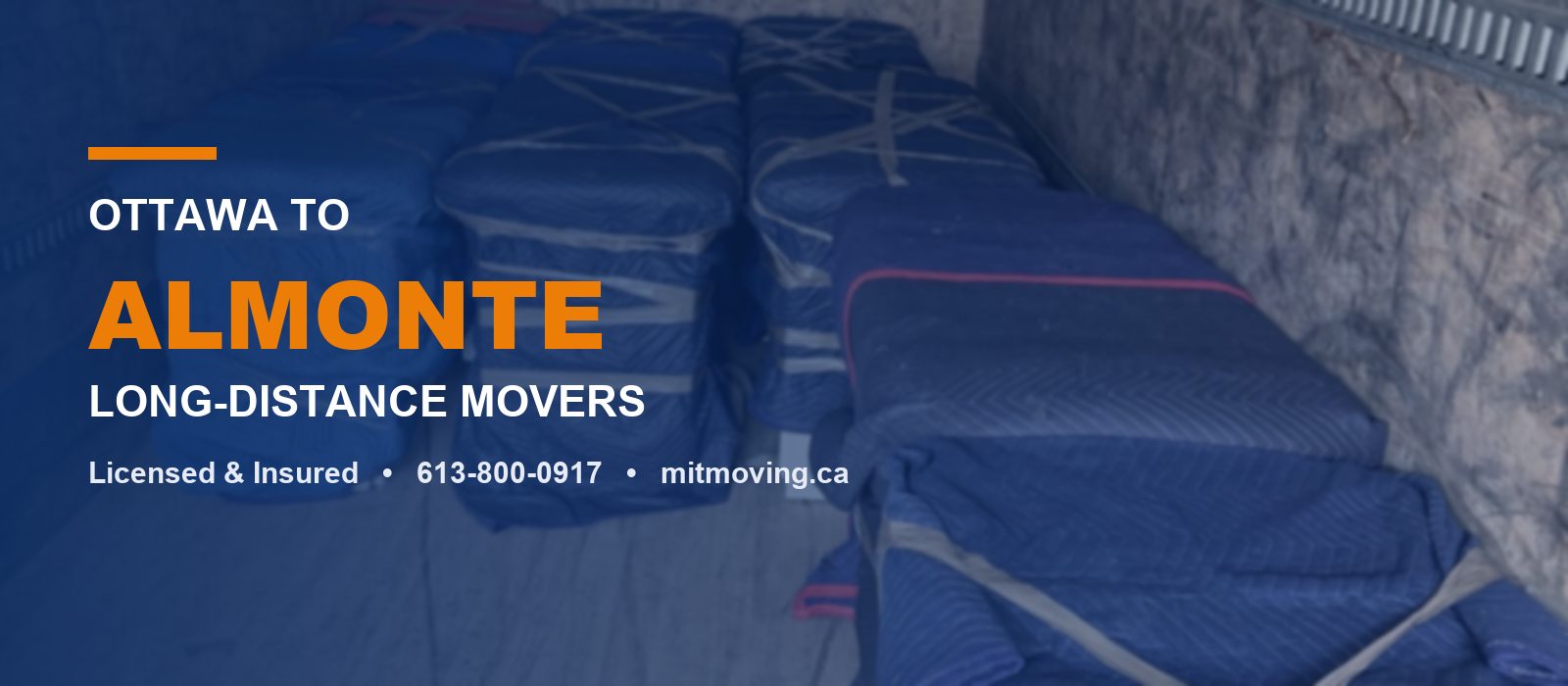 Ottawa to Almonte long-distance movers - Men In Trucks loaded moving truck