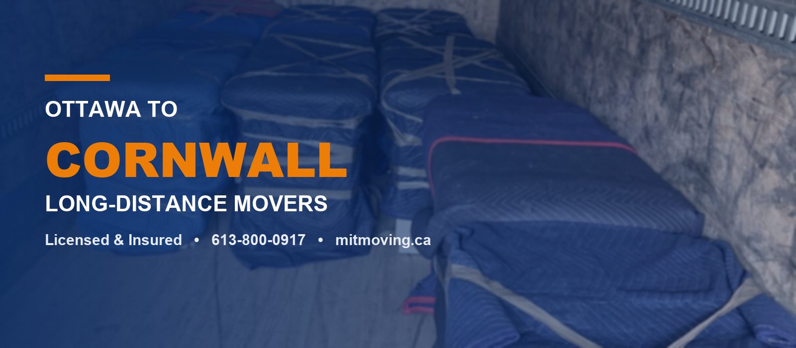 Ottawa to Cornwall long-distance movers - Men In Trucks loaded moving truck