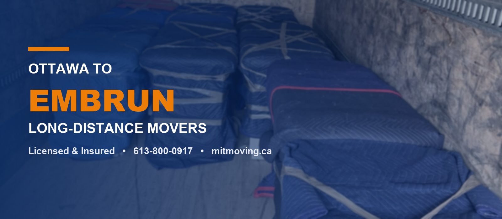 Ottawa to Embrun long-distance movers - Men In Trucks loaded moving truck