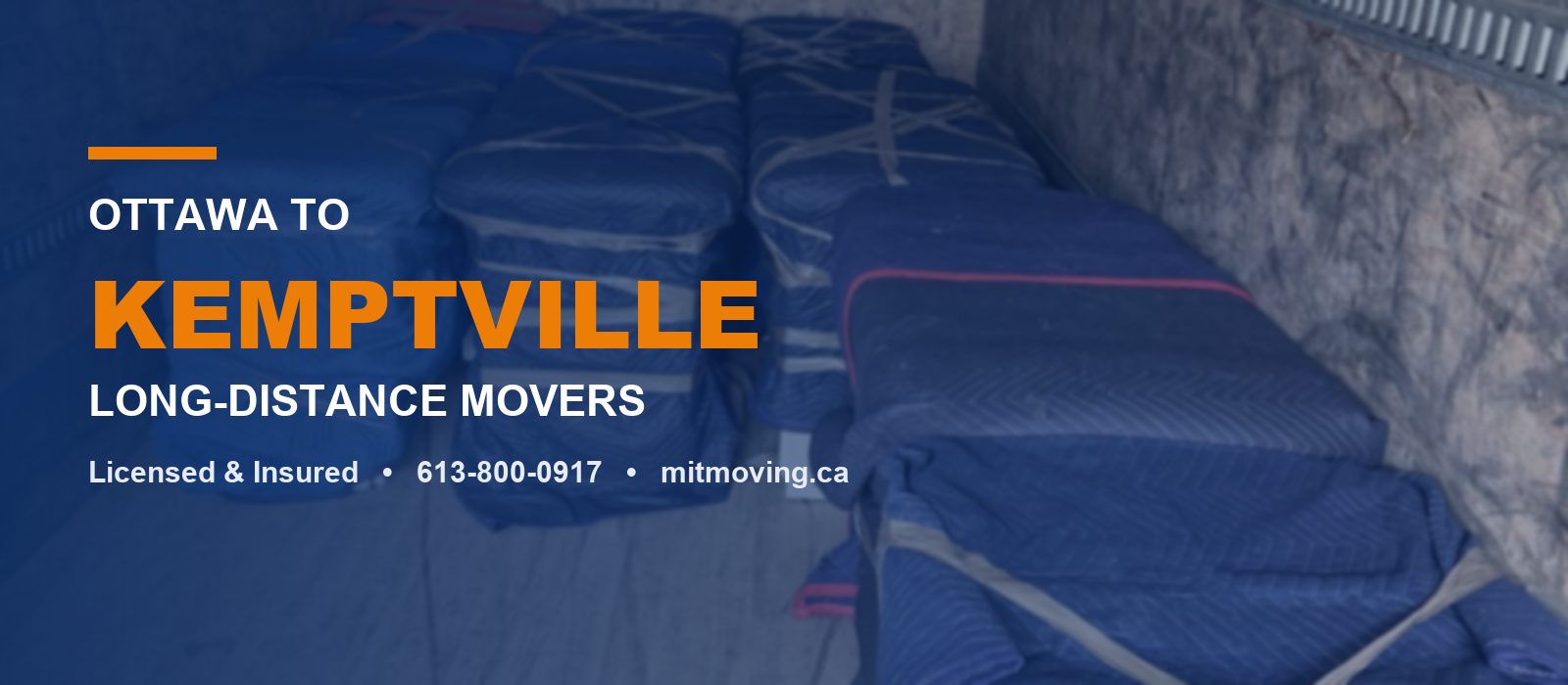 Ottawa to Kemptville long-distance movers - Men In Trucks loaded moving truck
