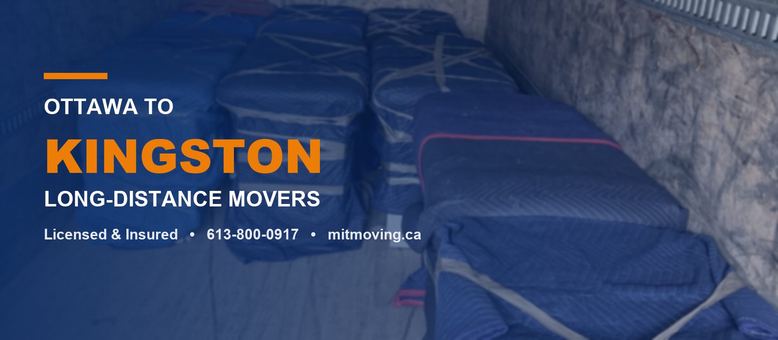 Ottawa to Kingston long-distance movers - Men In Trucks loaded moving truck