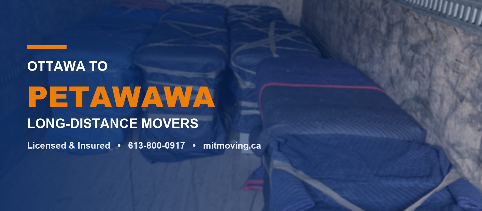 Ottawa to Petawawa long-distance movers - Men In Trucks loaded moving truck
