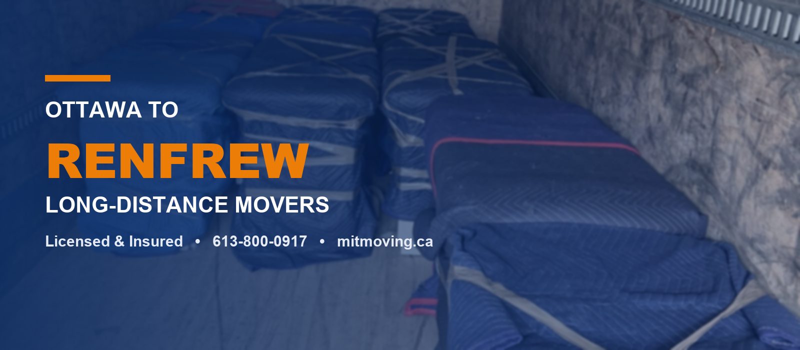 Ottawa to Renfrew long-distance movers - Men In Trucks loaded moving truck