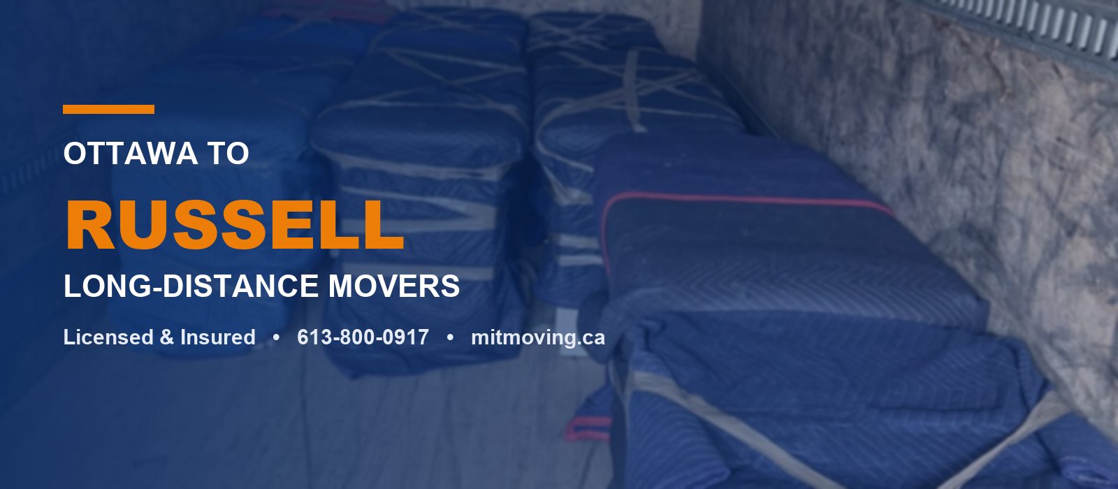 Ottawa to Russell long-distance movers - Men In Trucks loaded moving truck