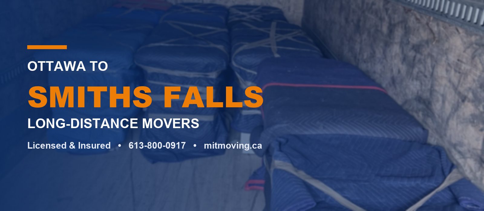 Ottawa to Smiths Falls long-distance movers - Men In Trucks loaded moving truck